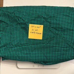 Green and Black Houndstooth Fabric